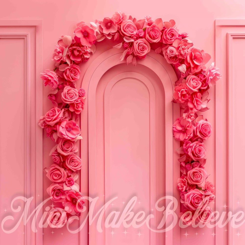 Kate Vintage Dunkelrosa Rosenbogen Hintergrund Entworfen von Mini MakeBelieve - Kate Backdrop.de