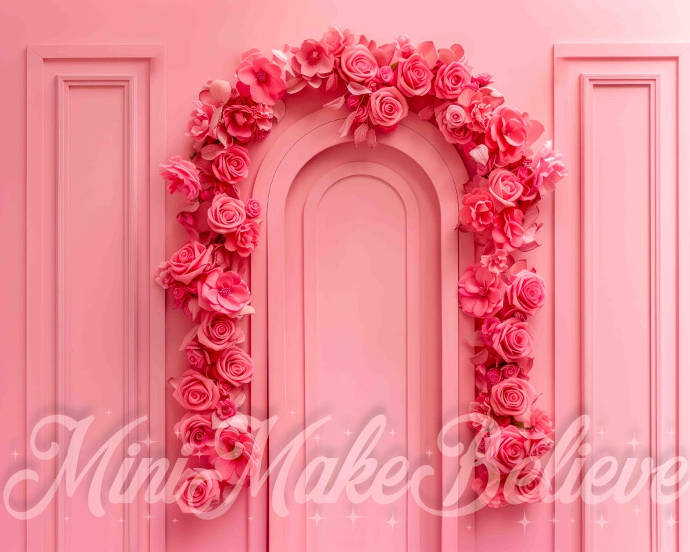 Kate Vintage Dunkelrosa Rosenbogen Hintergrund Entworfen von Mini MakeBelieve - Kate Backdrop.de