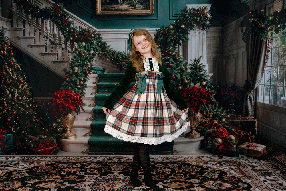 Kate Weihnachten Retro Weiß Grüner Marmortreppenhintergrund + Vintage Feinkunst Farbenfroher Blumenmarmorbodenhintergrund - Kate Backdrop.de