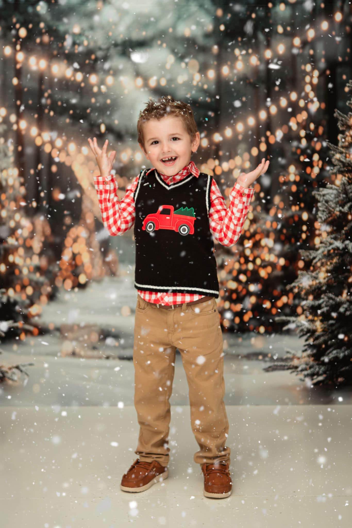 ⚡Blitzangebote #3-🚚Kate Winter Weihnachten Outdoor Wald Weiße Schneelandschaft Hintergrund - Kate Backdrop.de