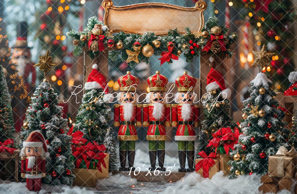 Kate Winter Weihnachten Nussknacker Laden Hintergrund entworfen von Emetselch - Kate Backdrop.de