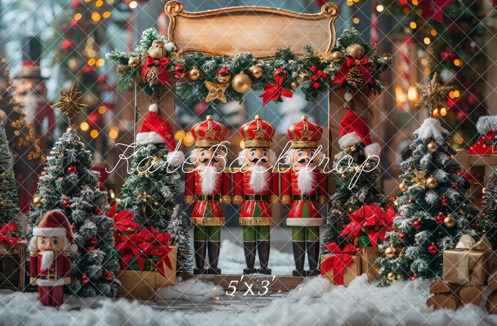 Kate Winter Weihnachten Nussknacker Laden Hintergrund entworfen von Emetselch - Kate Backdrop.de