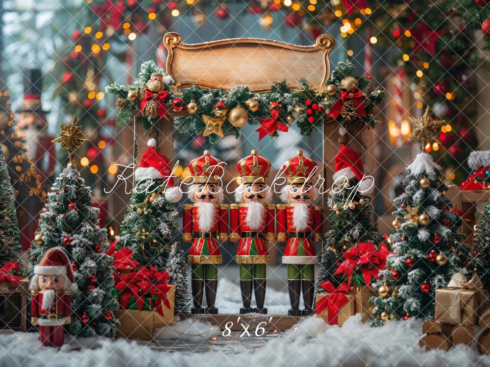 Kate Winter Weihnachten Nussknacker Laden Hintergrund entworfen von Emetselch - Kate Backdrop.de