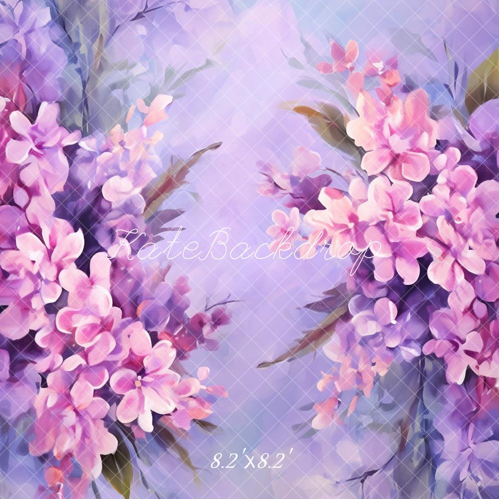 Kate Fine Art Dunkellila Abstrakter Blumen Hintergrund entworfen von GQ - Kate Backdrop.de