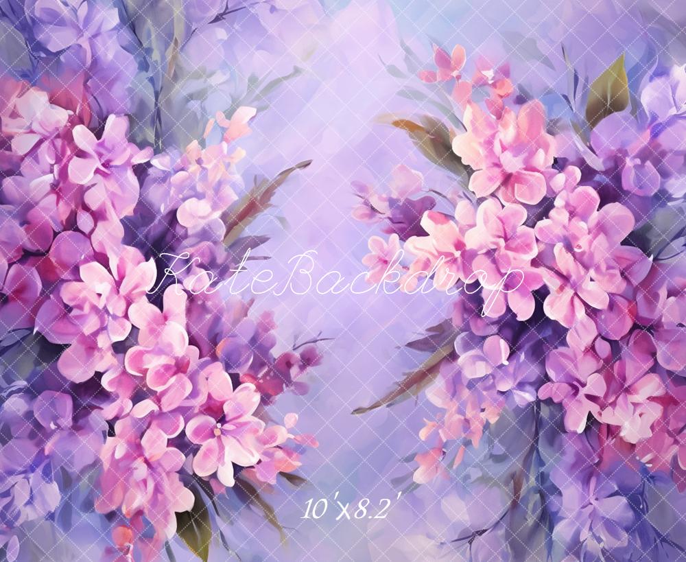 Kate Fine Art Dunkellila Abstrakter Blumen Hintergrund entworfen von GQ - Kate Backdrop.de
