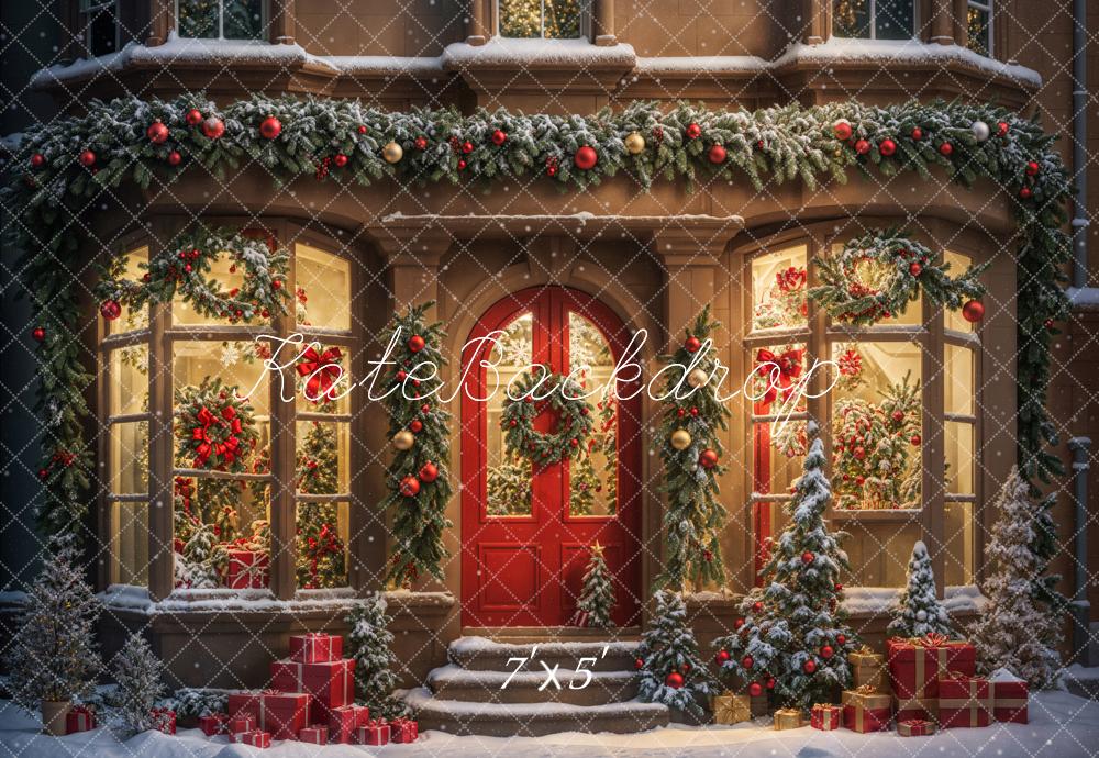 Kate Winter Weihnachten Geschenkeladen Hintergrund entworfen von Chain Photography - Kate Backdrop.de