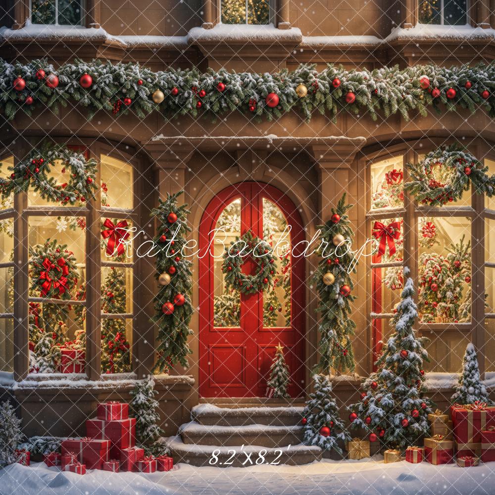 Kate Winter Weihnachten Geschenkeladen Hintergrund entworfen von Chain Photography - Kate Backdrop.de