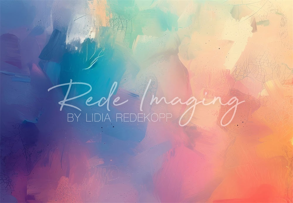 Kate Fine Art Bunter Pastell Malerei Hintergrund Entworfen von Lidia Redekopp - Kate Backdrop.de