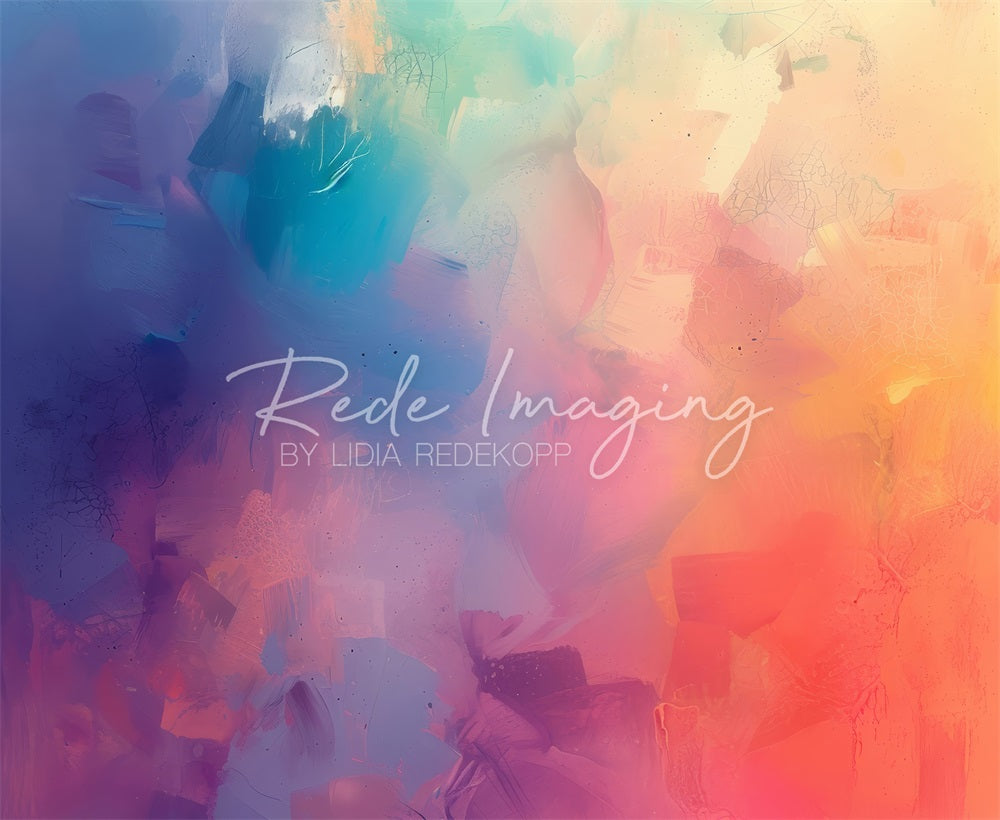 Kate Fine Art Bunter Pastell Malerei Hintergrund Entworfen von Lidia Redekopp - Kate Backdrop.de