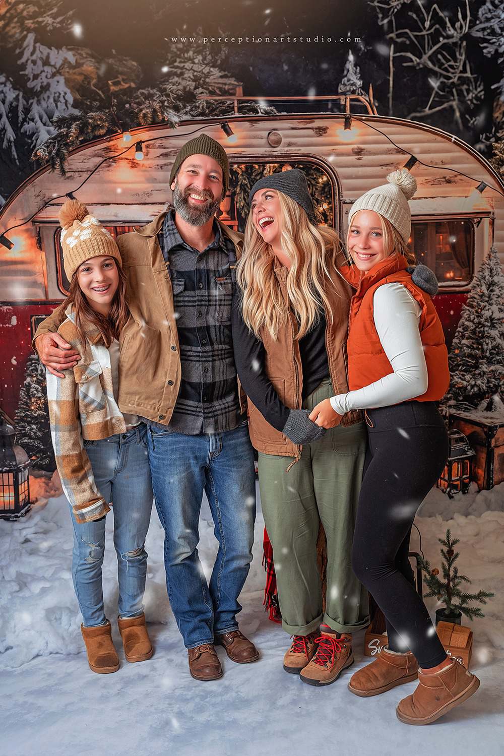 Kate Weihnachten Koffer Camping Auto Hintergrund entworfen von Emetselch - Kate Backdrop.de