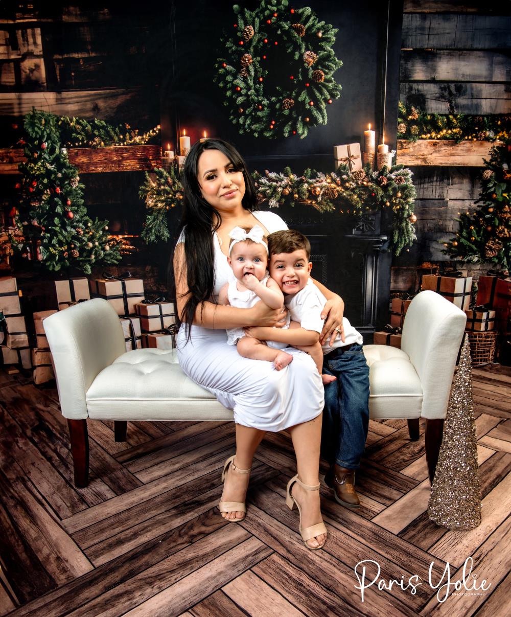 ⚡Blitzangebote #4-Kate Weihnachtskranz Schwarzer Kamin Zimmer Set - Kate Backdrop.de