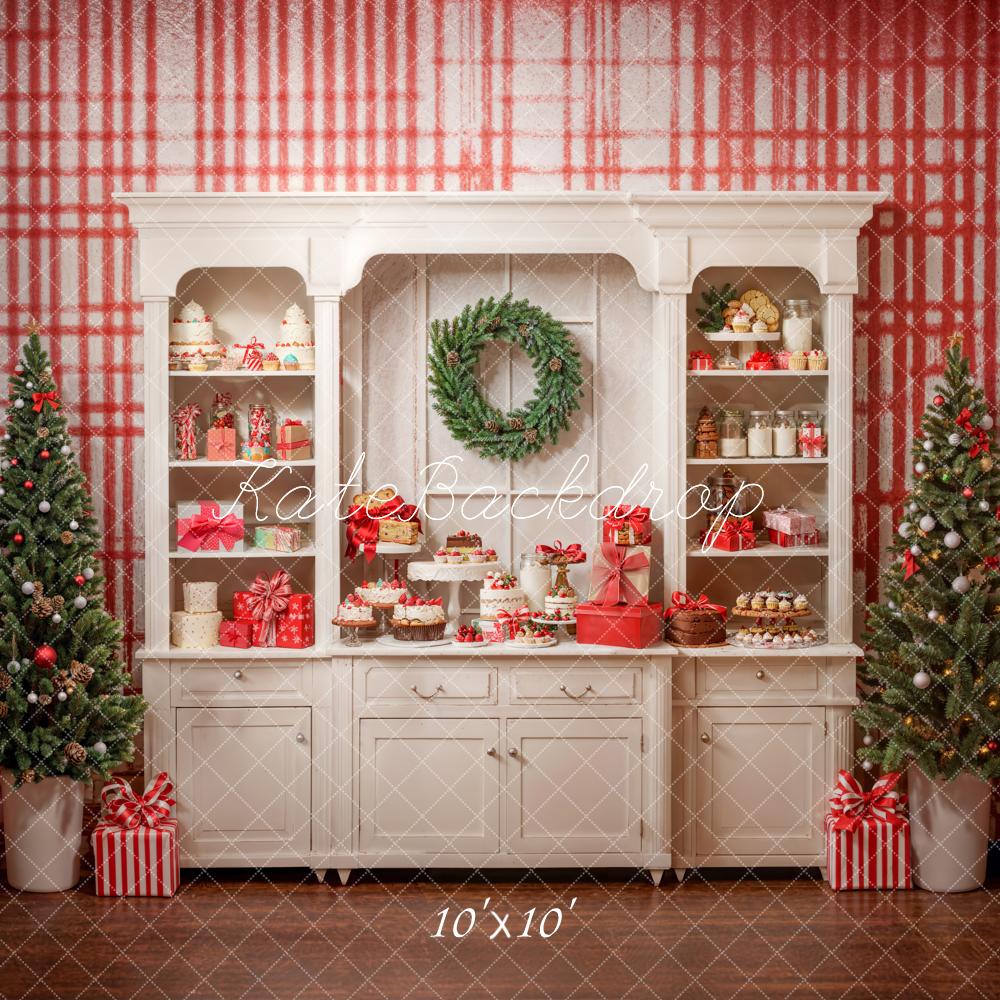 Kate Weihnachten Vintage Weiße Süße Küche Hintergrund Entworfen von Emetselch - Kate Backdrop.de