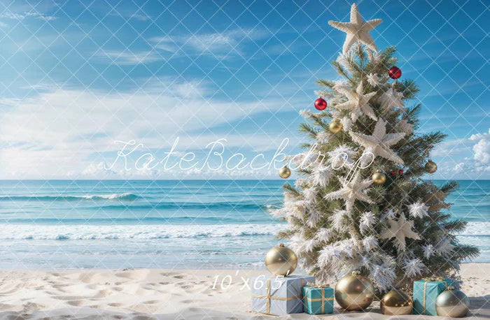 Kate Weihnachten Meer Strand Hintergrund entworfen von Emetselch - Kate Backdrop.de