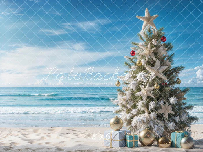 Kate Weihnachten Meer Strand Hintergrund entworfen von Emetselch - Kate Backdrop.de