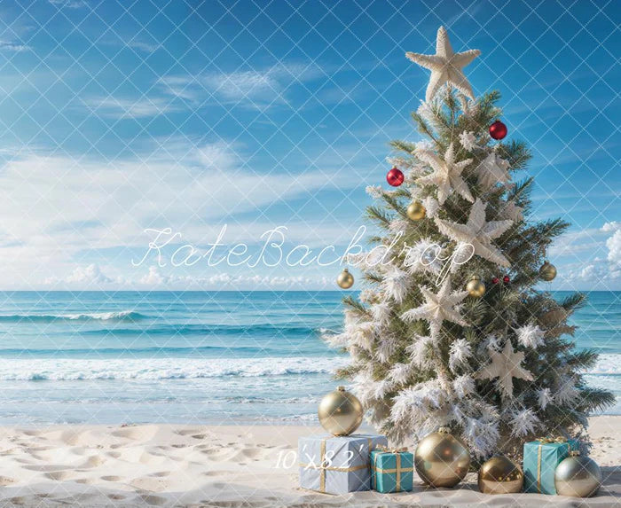 Kate Weihnachten Meer Strand Hintergrund entworfen von Emetselch - Kate Backdrop.de