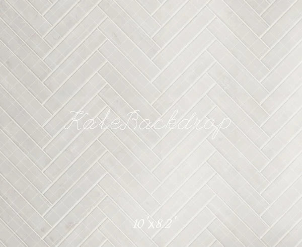 Kate Weißer Fischgrät-Holzboden Hintergrund entworfen von Kate Image - Kate Backdrop.de