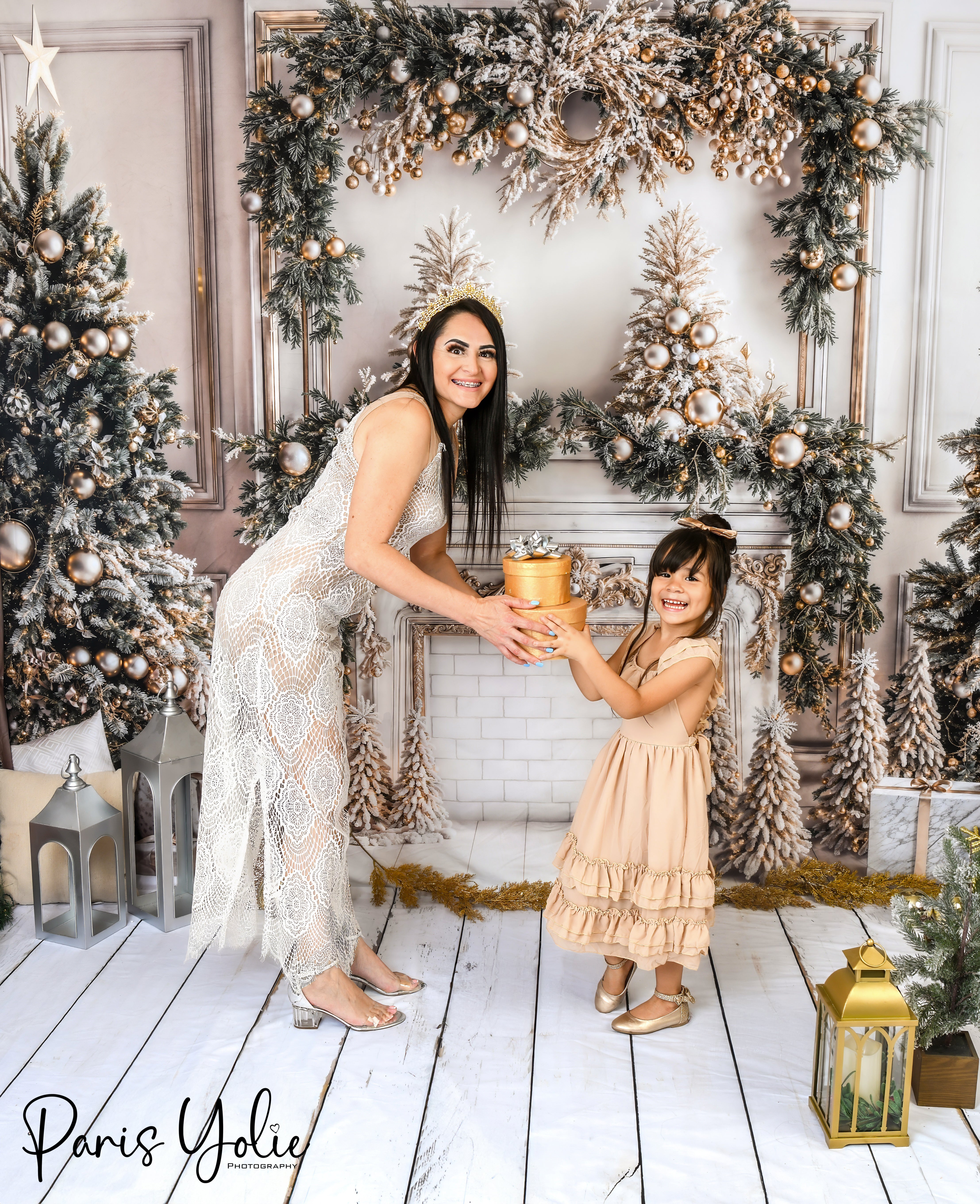 ⚡Blitzangebote #2-Kate Weihnachten Weißer Vorhang Gerahmtes Fenster Zimmer Set - Kate Backdrop.de