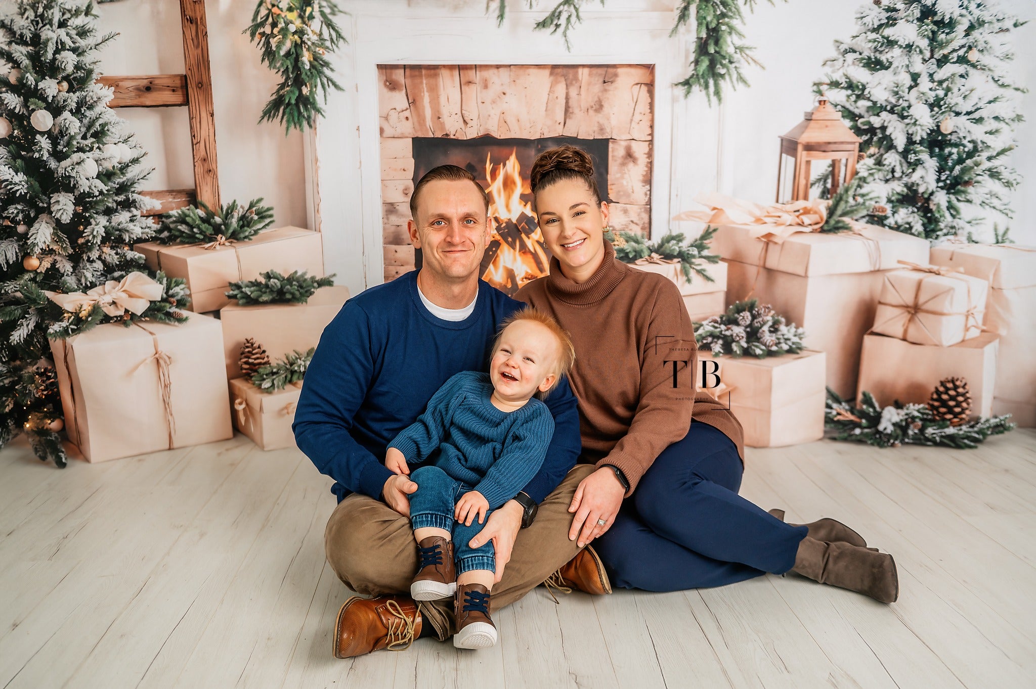⚡Blitzangebote #3-Kate Weihnachten baum Weißer Kamin Geschenkbox Hintergrund - Kate Backdrop.de