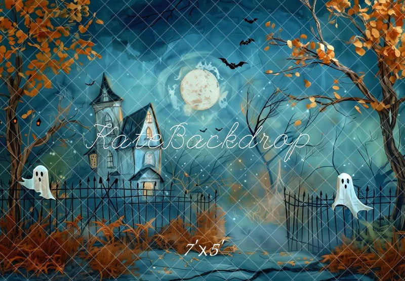 Kate Halloween Spukhaus Hintergrund von Patty Roberts - Kate Backdrop.de