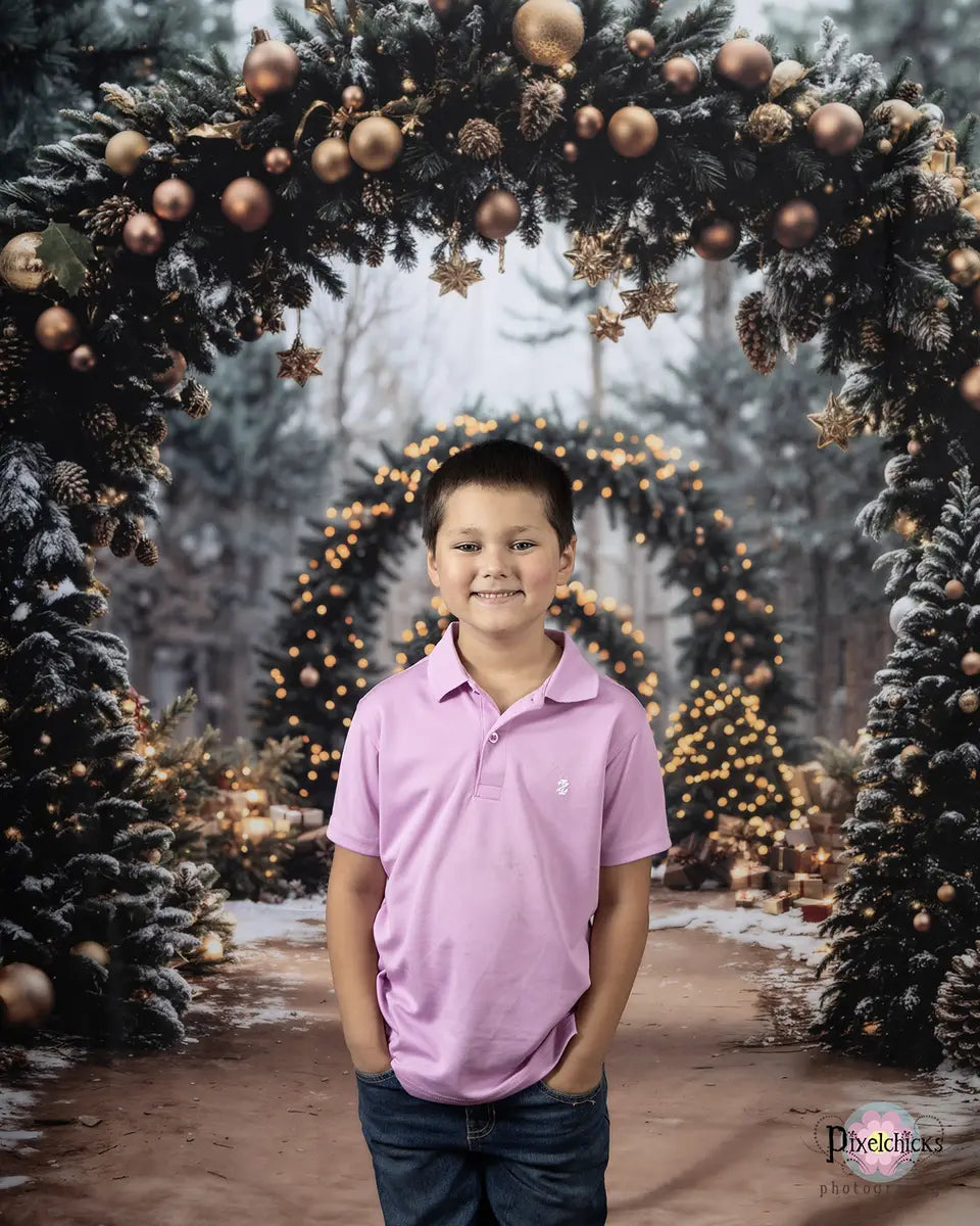 Kate Weihnachtsbaum Torbogen Wald Hintergrund - Kate Backdrop.de