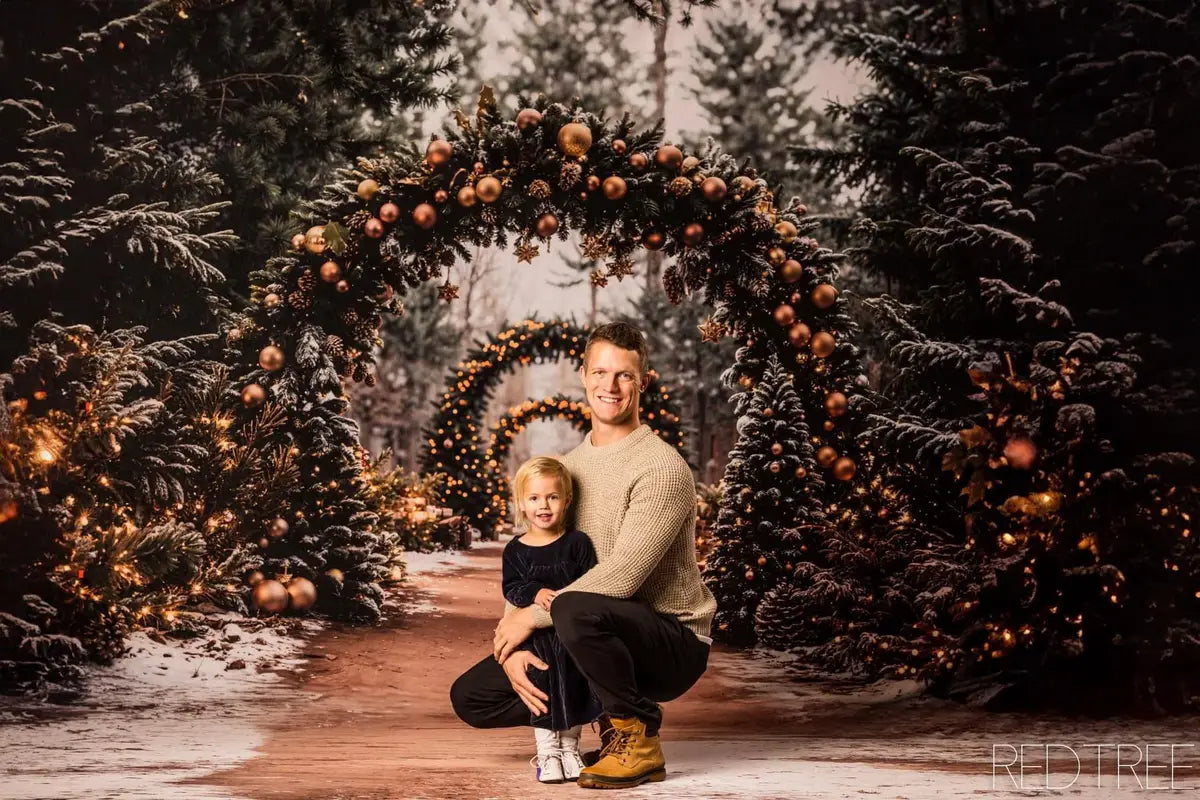 Kate Weihnachtsbaum Torbogen Wald Hintergrund - Kate Backdrop.de