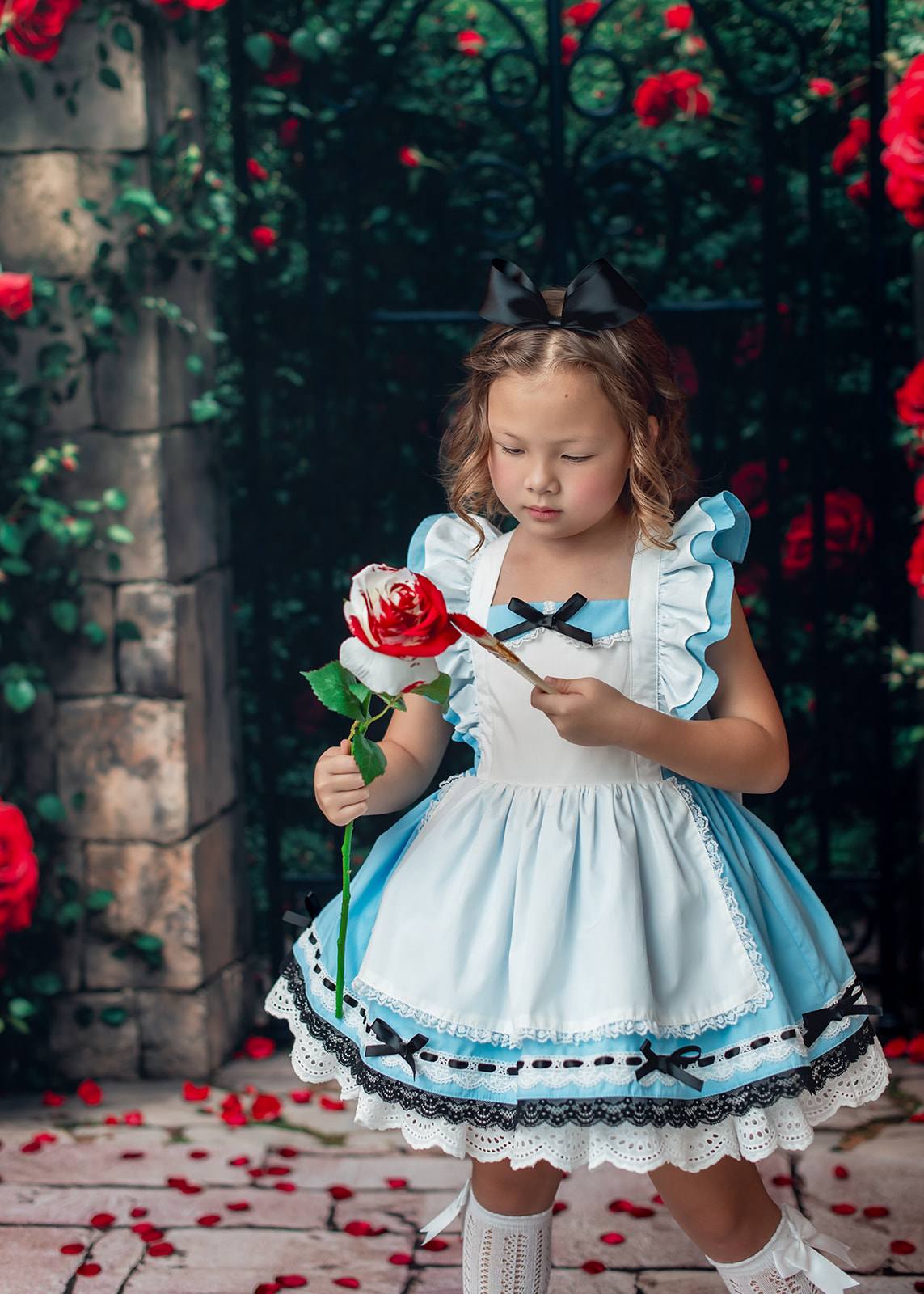 Kate Rote Rosen Gartenpforte Hintergrund entworfen von Emetselch - Kate Backdrop.de
