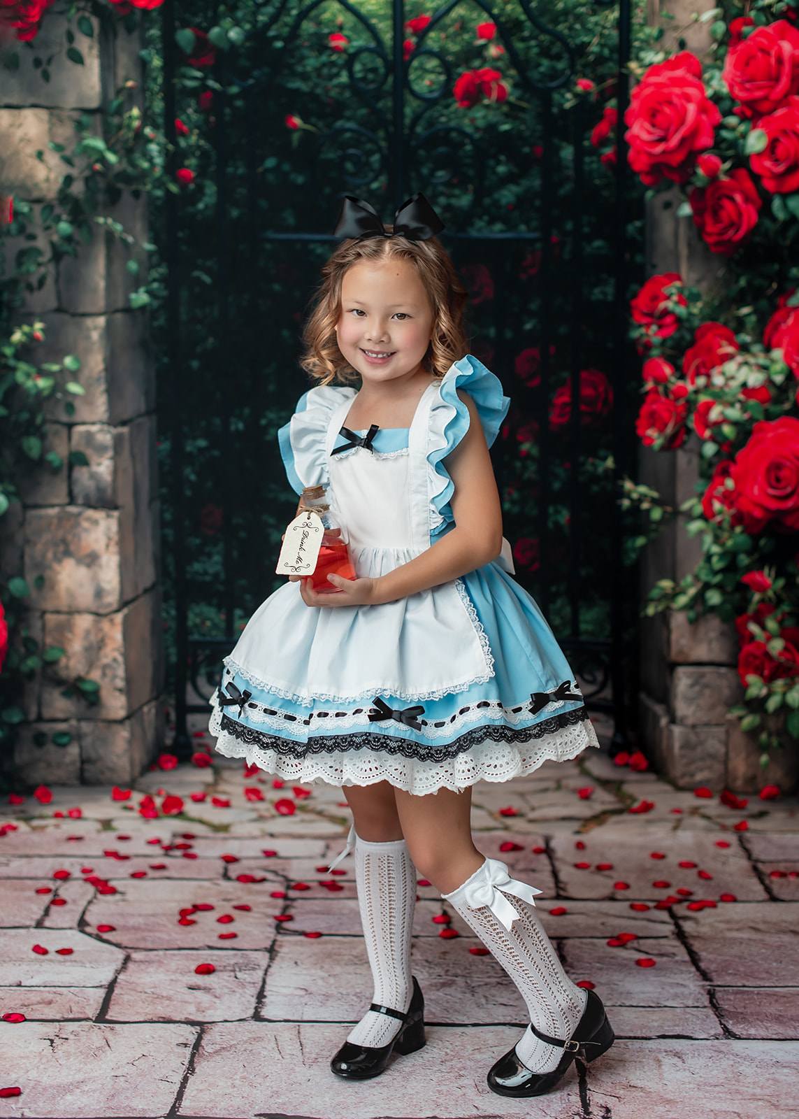 Kate Rote Rosen Gartenpforte Hintergrund entworfen von Emetselch - Kate Backdrop.de