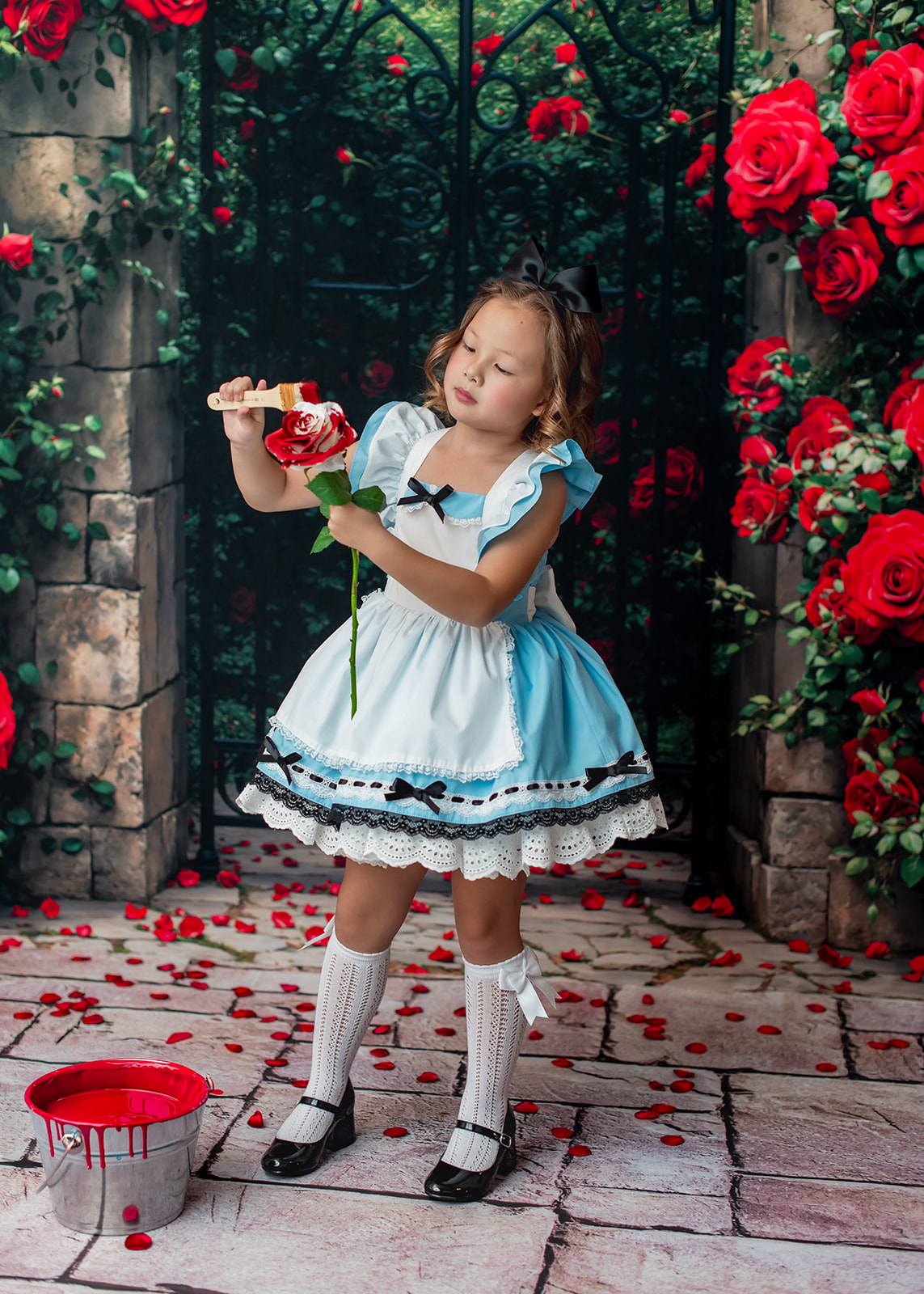 Kate Rote Rosen Gartenpforte Hintergrund entworfen von Emetselch - Kate Backdrop.de