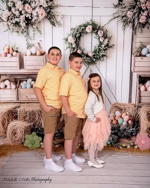 Kate Ostern Blumenei Bauernhof Hintergrund entworfen von Emetselch - Kate Backdrop.de