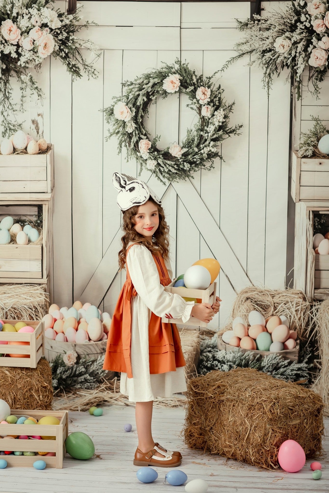Kate Ostern Blumenei Bauernhof Hintergrund entworfen von Emetselch - Kate Backdrop.de