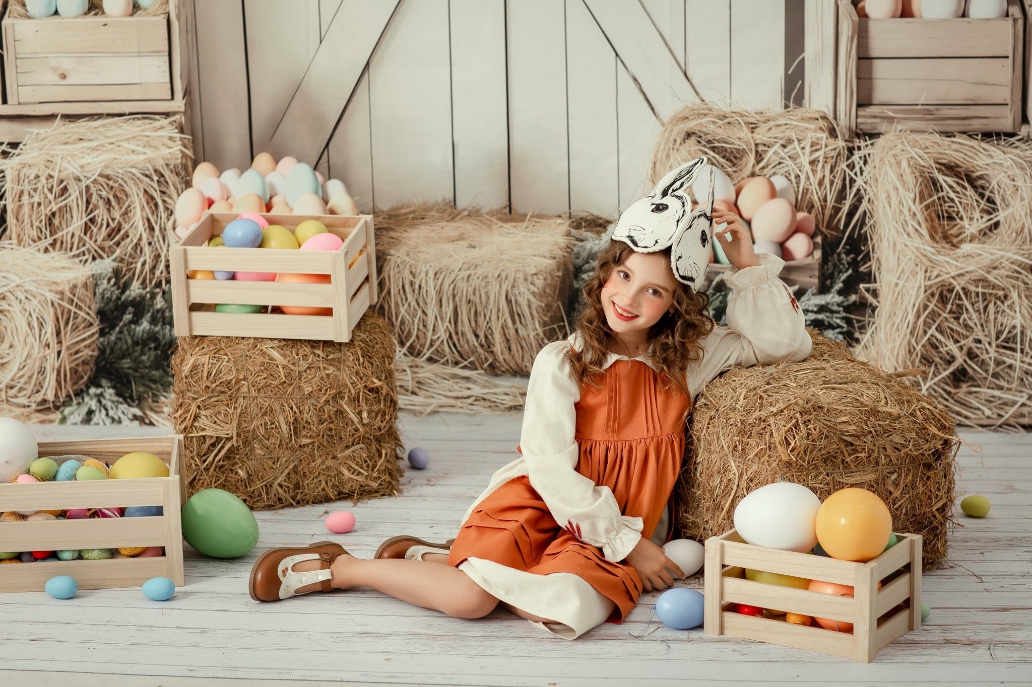 Kate Ostern Blumenei Bauernhof Hintergrund entworfen von Emetselch - Kate Backdrop.de