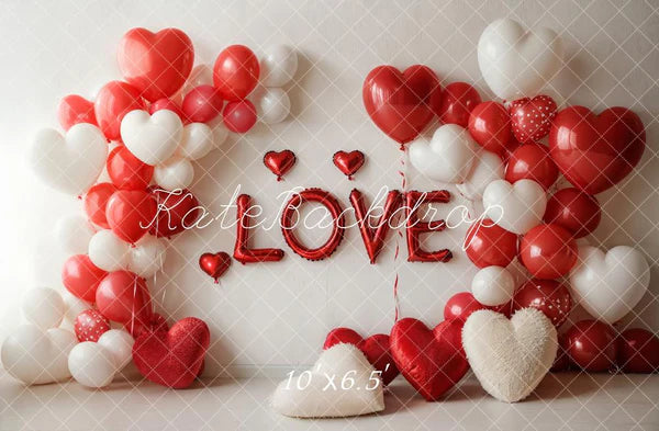 Kate Valentinstag Herz Luftballons Liebe Hintergrund entworfen von Emetselch - Kate Backdrop.de