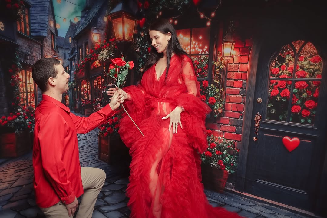 🔥50%OFF-Kate Valentinstag Nacht Romantisches Dorf Blumen Zimmer Set - Kate Backdrop.de