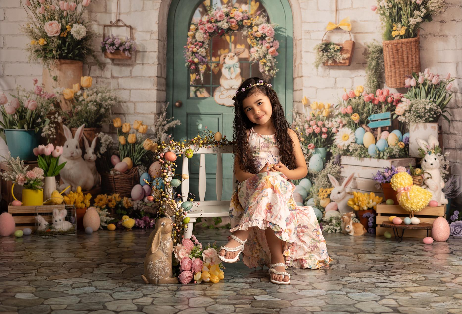 🔥50%OFF-Kate Ostern Hase Blumen Tür Hintergrund - Kate Backdrop.de