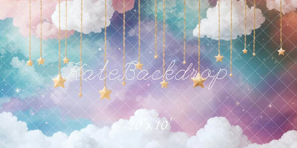 ⚡Blitzangebote #2-Kate Kuchen Zerschmettert Verträumte Wolken Sternenhimmel Hintergrund - Kate Backdrop.de