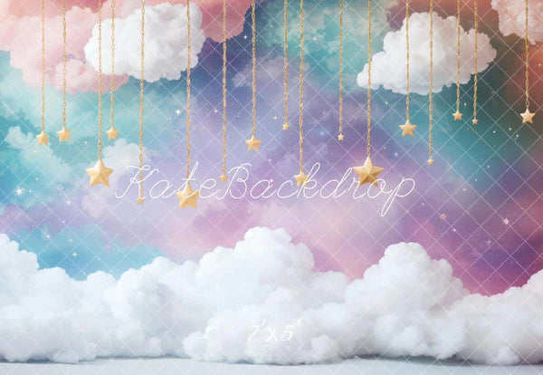 ⚡Blitzangebote #2-Kate Kuchen Zerschmettert Verträumte Wolken Sternenhimmel Hintergrund - Kate Backdrop.de