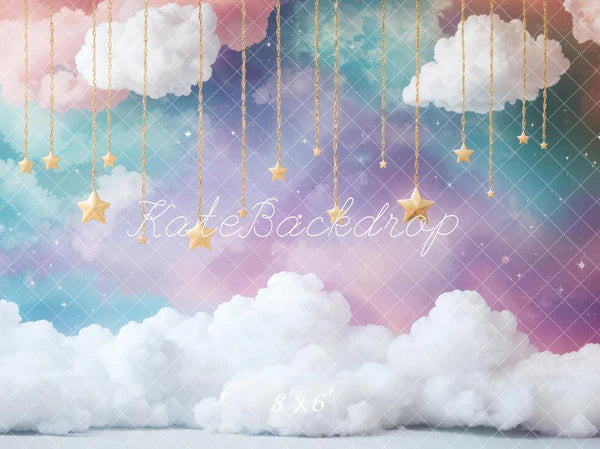 ⚡Blitzangebote #2-Kate Kuchen Zerschmettert Verträumte Wolken Sternenhimmel Hintergrund - Kate Backdrop.de