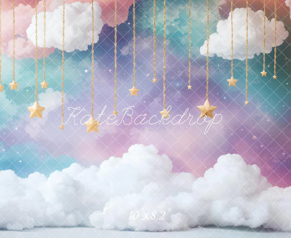 ⚡Blitzangebote #2-Kate Kuchen Zerschmettert Verträumte Wolken Sternenhimmel Hintergrund - Kate Backdrop.de
