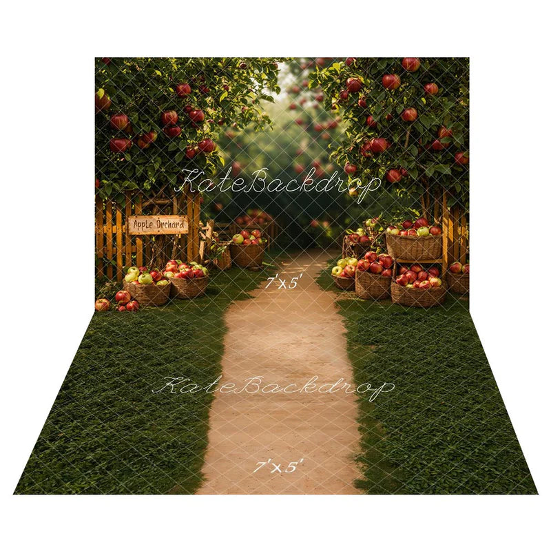 🔥50%OFF-Kate Apfelgarten Hintergrund+Gartenweg Begrünung Boden Hintergrund - Kate Backdrop.de