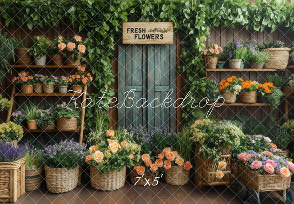 Kate Frühling Blumenladen Rustikal hintergrund Entworfen von Mini MakeBelieve - Kate Backdrop.de