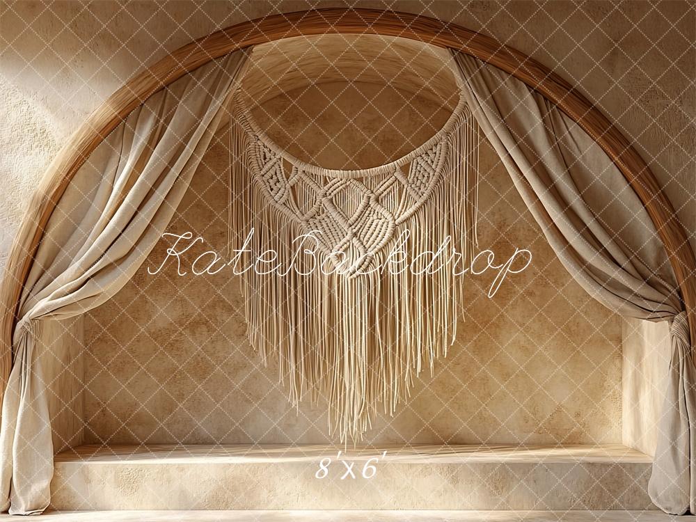 Kate Boho Bogen Makramee hintergrund Entworfen von Mini MakeBelieve - Kate Backdrop.de