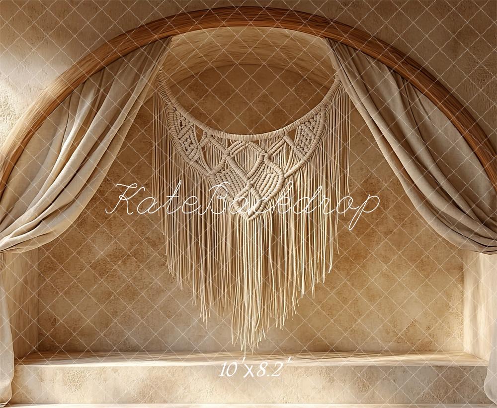 Kate Boho Bogen Makramee hintergrund Entworfen von Mini MakeBelieve - Kate Backdrop.de