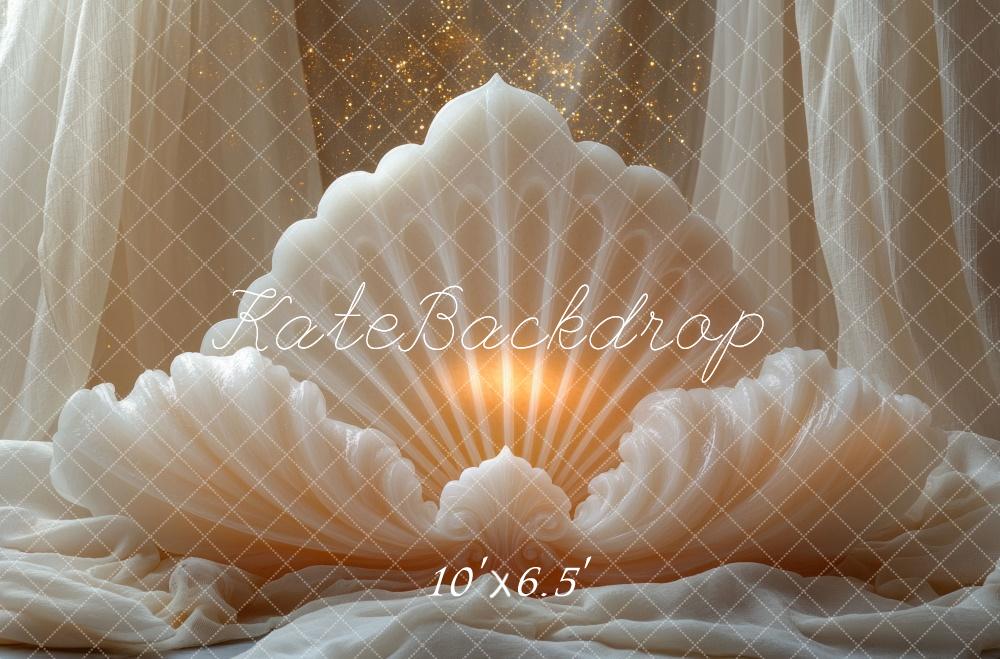 ⚡Blitzangebote #1-Kate Muschel Elegantes Glühen hintergrund - Kate Backdrop.de