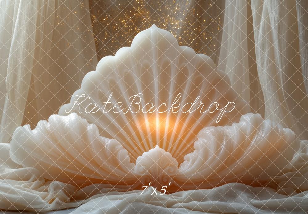 ⚡Blitzangebote #1-Kate Muschel Elegantes Glühen hintergrund - Kate Backdrop.de
