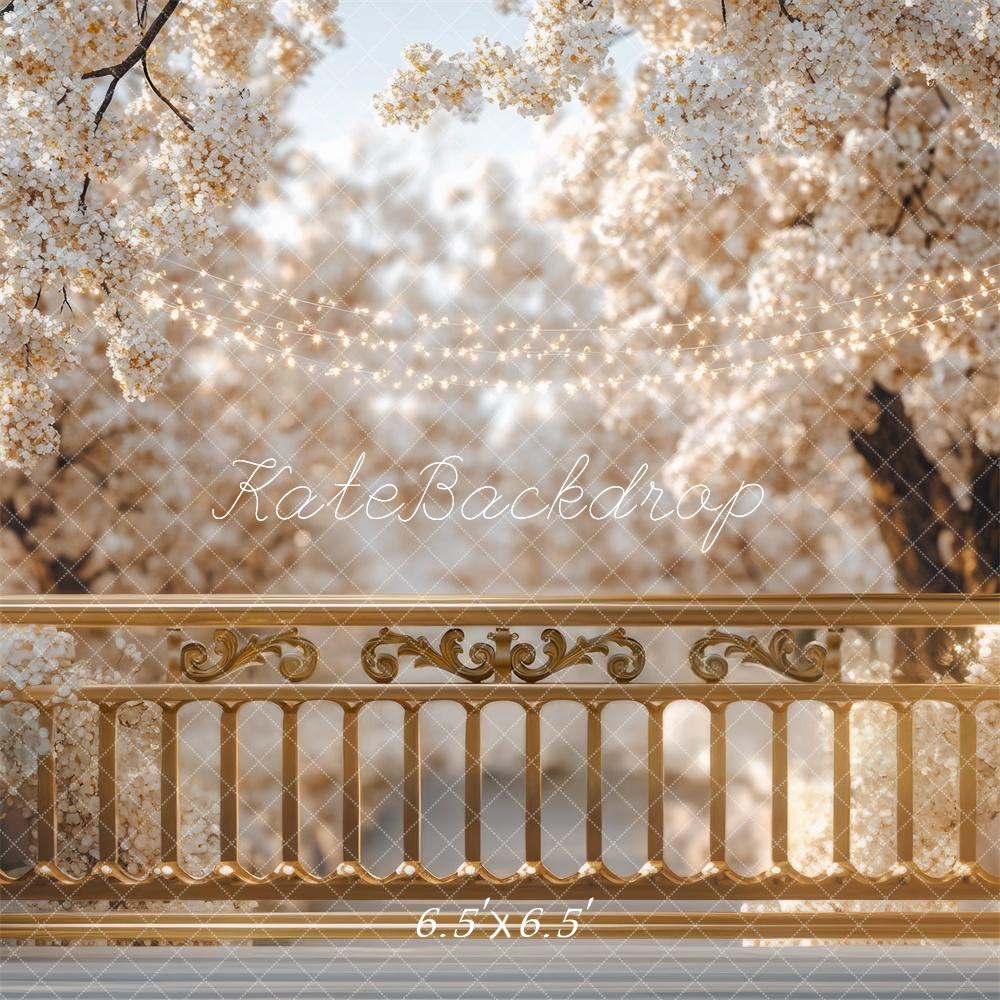 🔥50%OFF-Kate Muttertag Frühlingsblüte Balkon Golden hintergrund - Kate Backdrop.de