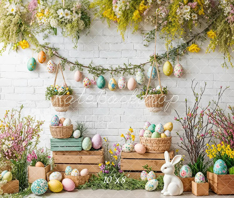 🔥50%OFF-Kate Ostern Hase Blumen Ei Rustikal Hintergrund - Kate Backdrop.de