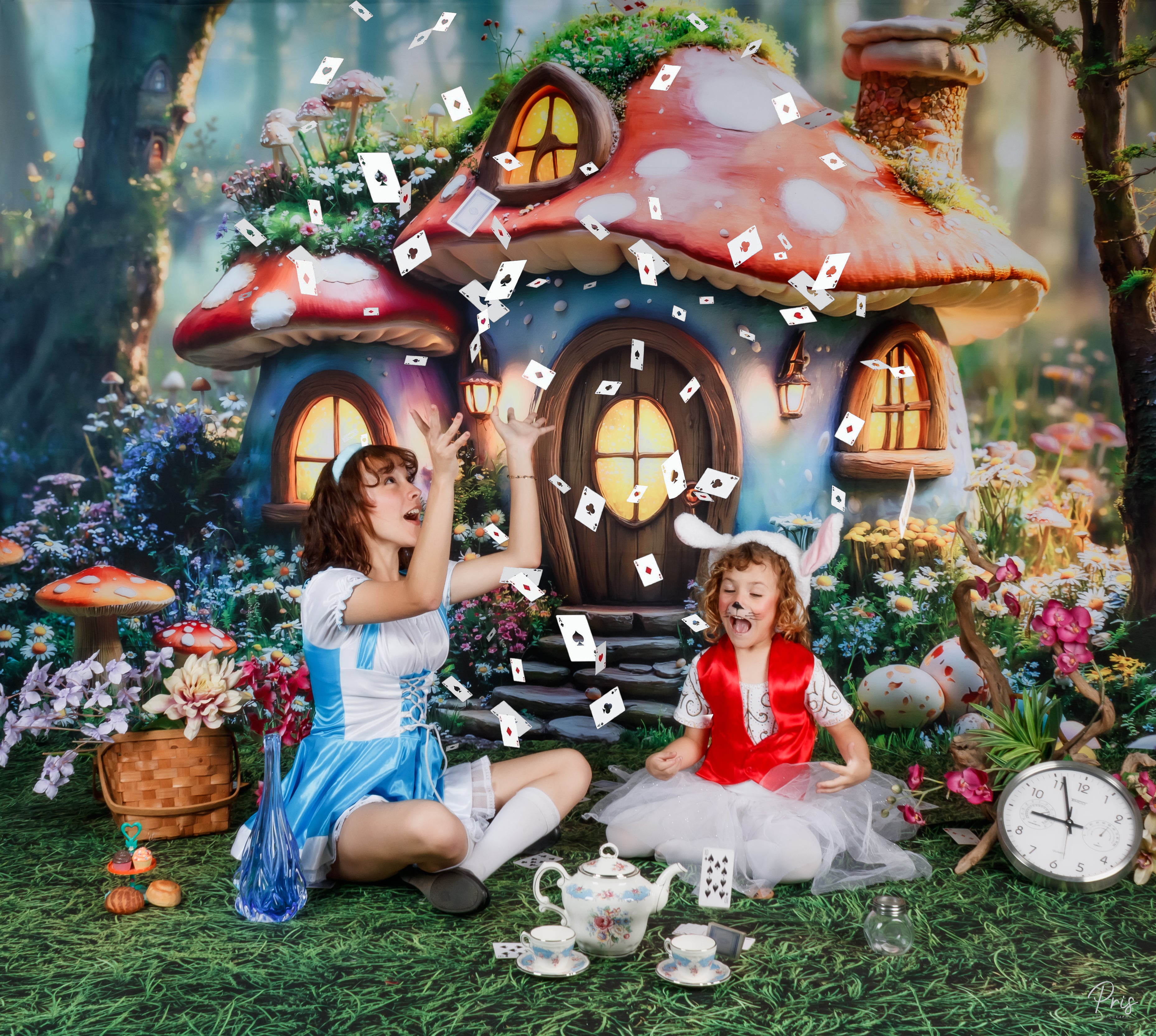 Kate Ostern Fee Pilz Haus Wald Hintergrund entworfen von Emetselch - Kate Backdrop.de