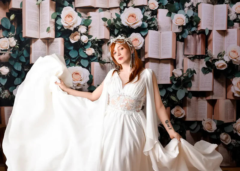 🔥50%OFF-Kate Valentinstag Vintage Bücher Rosen Hintergrund - Kate Backdrop.de