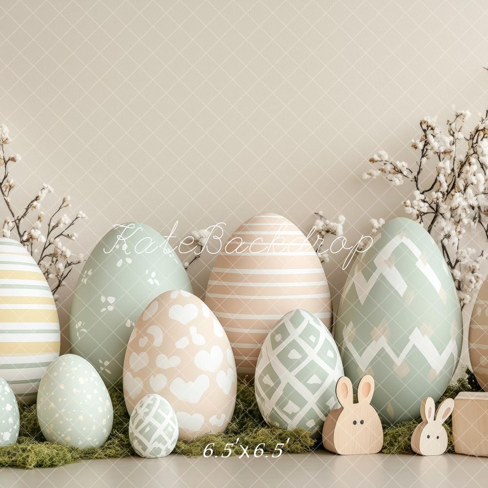Kate Ostern Pastell-Eier Hase Hintergrund Entworfen von Patty Robert - Kate Backdrop.de