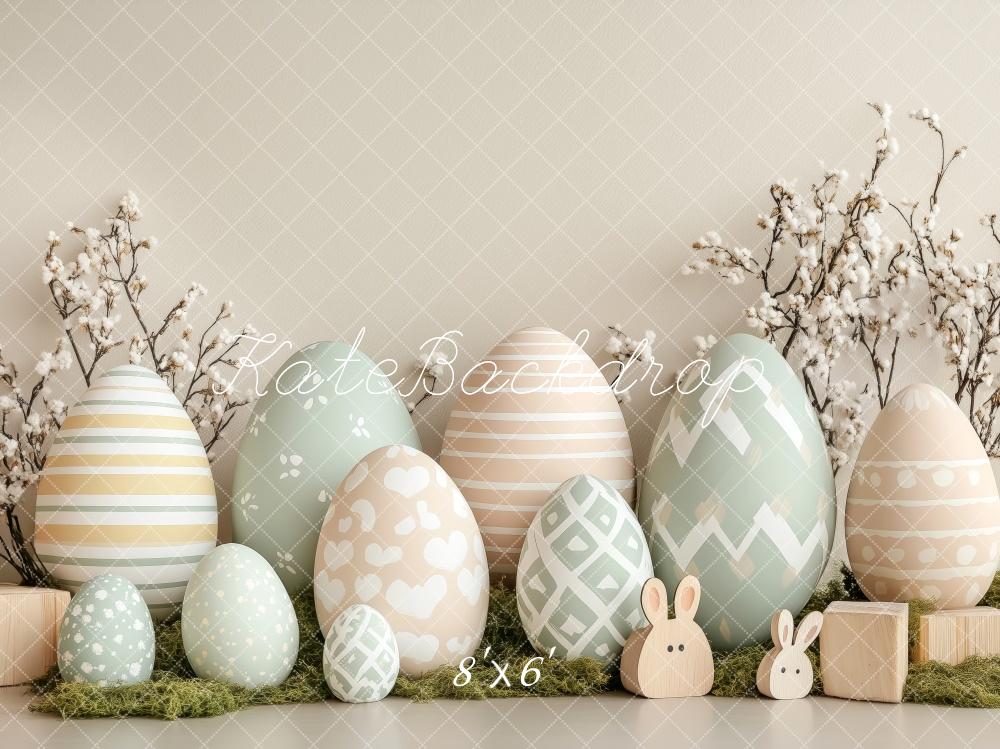 Kate Ostern Pastell-Eier Hase Hintergrund Entworfen von Patty Robert - Kate Backdrop.de